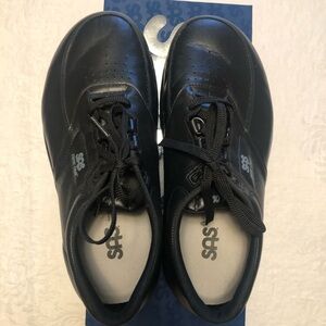 SAS Men's Timeout Black Lace-Up Comfort Leather Walking Shoe